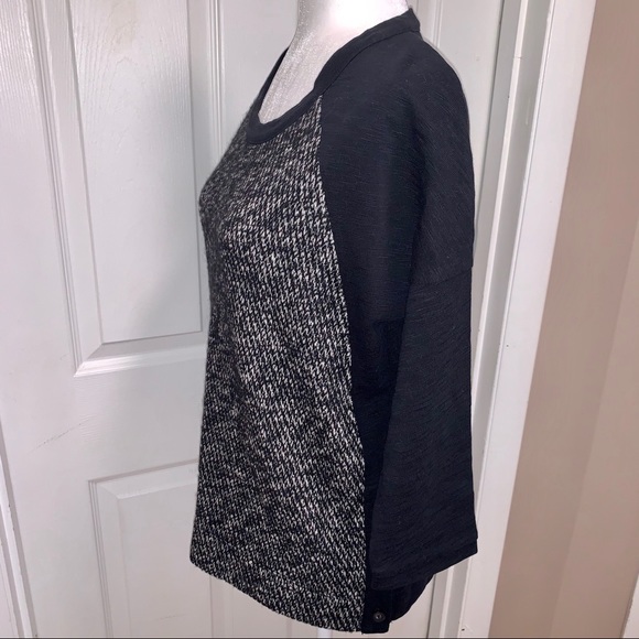 Madewell Raglan Tweed Front Wool Blend Sweater - Picture 9 of 11